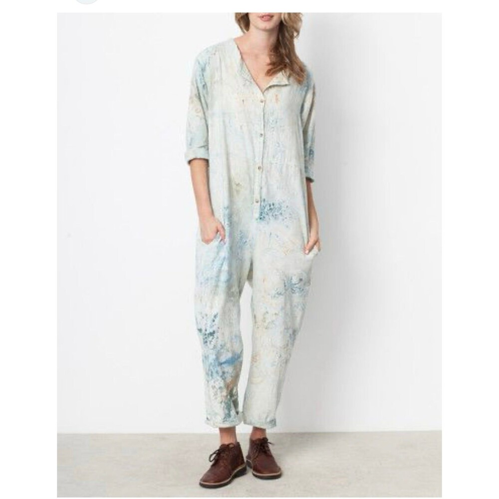 Nico Nico by Sue Tsai watercolor jumpsuit pantsuit chinese inspired sz medium